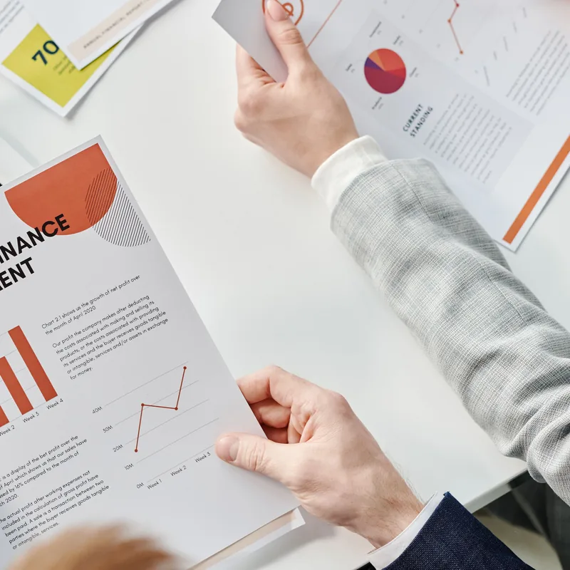 Reviewing business financial reports